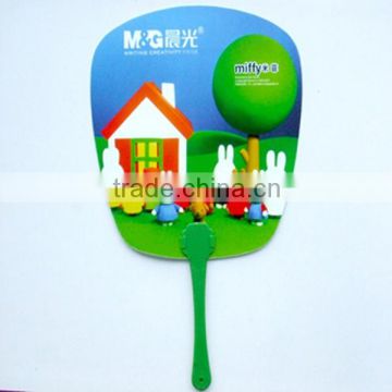 Good promotion item pp advertising hand fan with cheap price