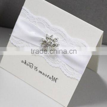 Luxury Lace Handmade Wedding Invitation Card Designs photo-2