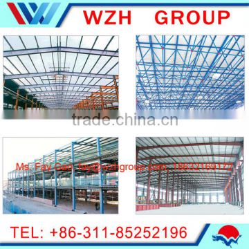 Prefabricated two storey steel structure building / shopping mall