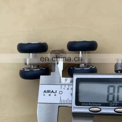 Modern Custom Color Punch Polish Sliding Blinds Wheel Sliding Door Roller System Wooden Wheel Cabinet Roller photo-3