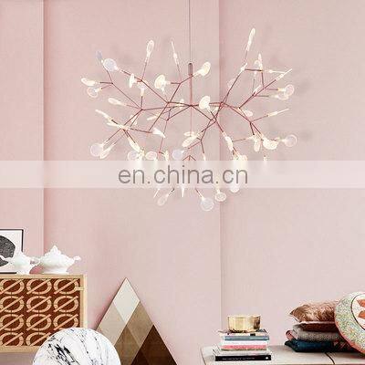 Chandelier Stylish Tree Branch Chandelier Sputnik Firefly Adjustable Indoor Hanging LED Ceiling Light