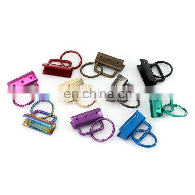 Custom Quality Fashion Decorative Key Fob Hardware Nickle Free Rainbow Key Fob Hardware With Key Ring