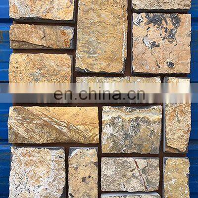 Luxury Best Maker Quartzite Exterior Garden Color House Real Stacked Stone Wall Cladding Tiles Natural Panel Exterior