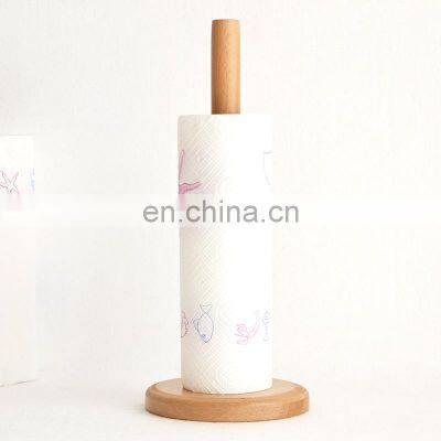 Wholesale Nordic Beech Paper Towel Holder Tissue Paper Holder Rag Paper Towel Holder For Kitchen Storage photo-2