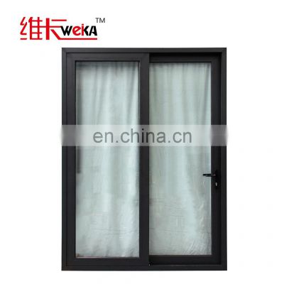 Aluminum sliding window with black frames powder coated aluminum sliding window