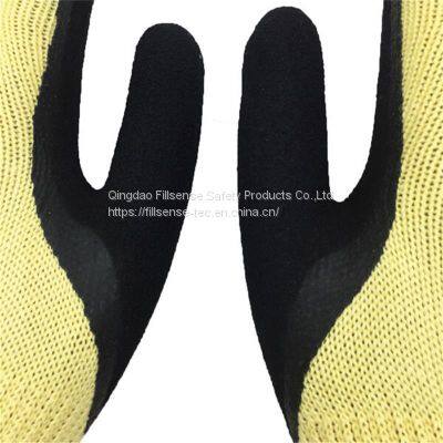 10Gauge 21S Cotton Liner Latex Micro Sandy Palm and Thumb Coated Agricultural Work Gloves photo-4