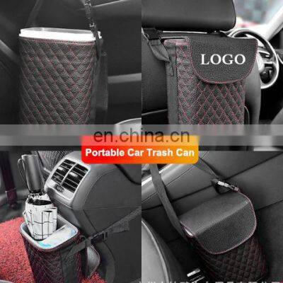 2021 Portable Car Garbage Box For Tesla Model 3/Y/S/X Car Trash Can With Lid Garbage Collect photo-3