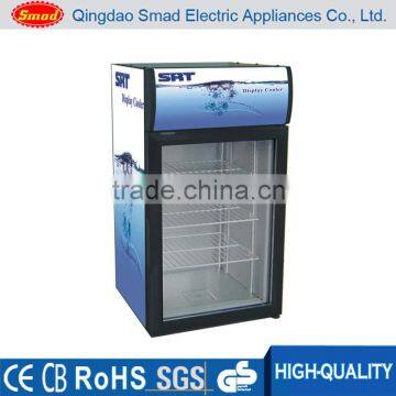 Double layers glass door professional mini cooling showcase