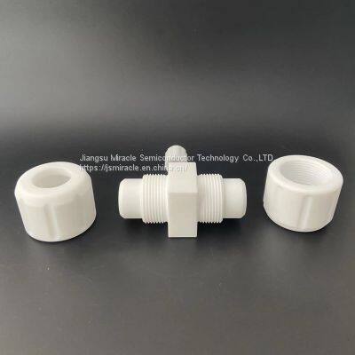 Plastic Component PTFE Tube Connector Union Tee 3/4