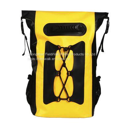 Popular Customize Logo Roll Top Outdoor Sport Swimming Ocean Backpack PVC Waterproof Camping Bag