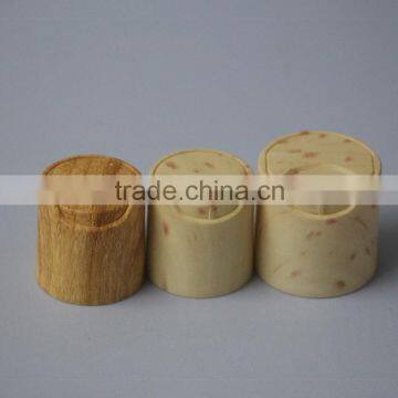 high quality 24mm wooden surface Plastic Lotion flip cap