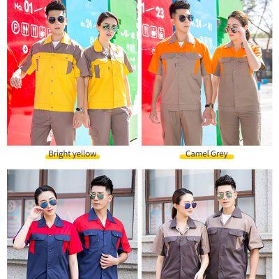 Cotton Wear-resistant Short Sleeved Workwear Set Customized by the Factory at the Source photo-2