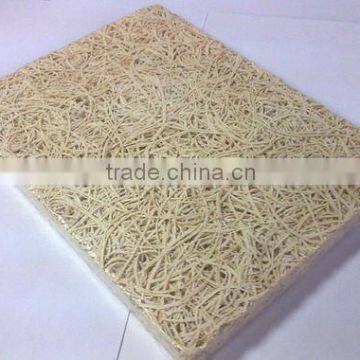 Acoustical wood wool cement board