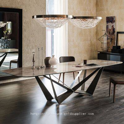 High - Quality and Stylish Designs Fixed Rock Slab Dining Table photo-5