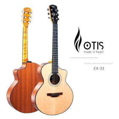 Акустическая гитара Otis CA-31. Фольклорная гитара завода, готовая к оптовой продаже. 36-дюймовые гитары с цельной верхушечкой