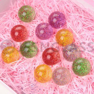 Factory Wholesale Various Design High Bouncy Ball Glitter Bouncy Toy Rubber Balls photo-2