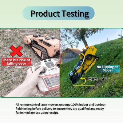Vigorun VTLM800 Industrial Grade Smart Remote Controlled Crawler Lawn Mower Robot Cutting Width 800mm photo-4
