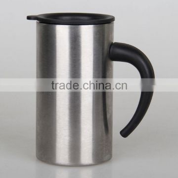 Popular Best Selling Insulated Double Wall Stainless Steel Coffee Mug With Plastic Handle