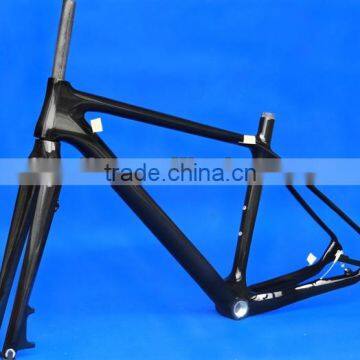 Full Carbon 3K Glossy Mountain Bike MTB 26" Wheel BB30 Frame Fork FLX-FR-215