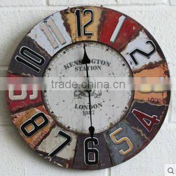 New Products Wholesale Fashion Round Shape Wooden Crafts Wall Clock photo-3