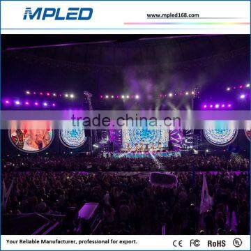 Round shape/curved shape/arc shape front service led display for rental black led chip and white led chip