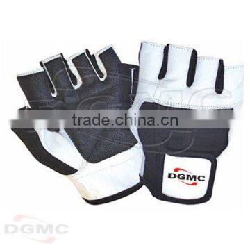 Finger less weight lifting gym gloves