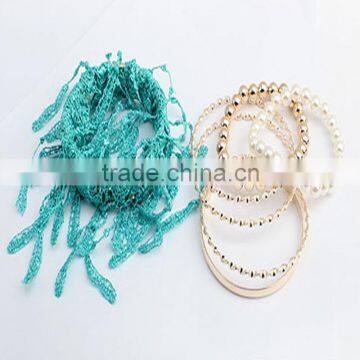 Fashion Pearl Designs Jewelry Gold Bangle Bohe Bracelets Set photo-2