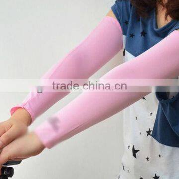 Pink Girl Lady Woman Bike Bicycle Riding UV Sun Protection Arm Sleeves