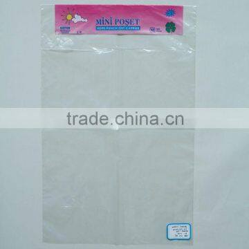 Biodegradable poly plastic printed bags flat bottom