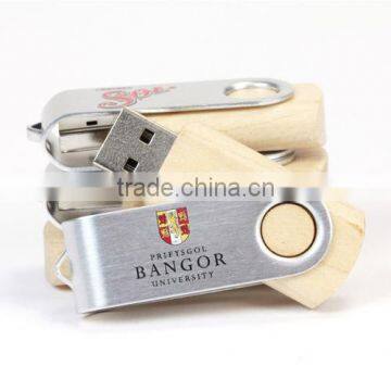 OEM Logo USB Wood 3.0 Flash Memory Stick Twister