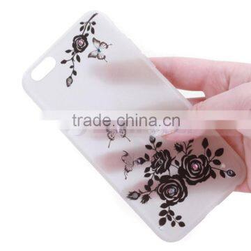 Ultra-Slim Glow In the Dark Mobile Phone Cases Luminous Plastic TPU Back Butterfly Flower Case for IPhone 6S 5 Plus photo-3