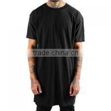 Black Long T-shirt/street Short Sleeves Tall T-shirts Wholesale/Elognated T-Shirts photo-5