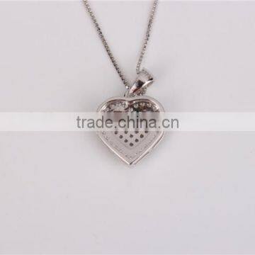 2016 Valentine's Day Gift Heart Shape 925 Silver Hip Hop Pendant Jewelry Custom photo-5