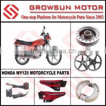 Hon. WY125 Motorcycle Spare Parts, front hub, wheel, brake shoe