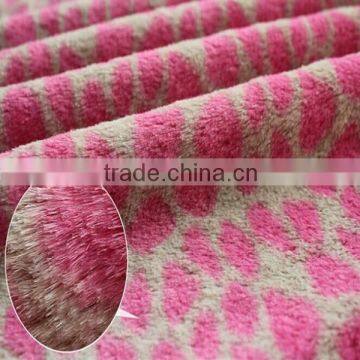 printing leopard plush fleece fabric for vest
