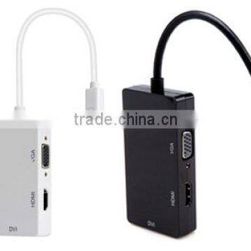 3 in 1 Thunderbolt Mini DisplayPort DP to HDMI DVI Displayport Cable Adapter photo-5
