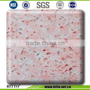 Unique pink crystal quartz stone slabs for reception top table top