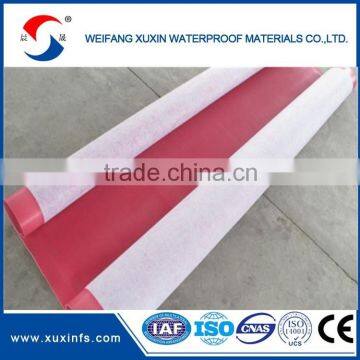 1.2mm thickness white color pvc roofing materials for roof basement waterproofing