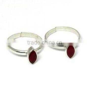 Gorgeous Designs !! Red Onyx 925 Sterling Silver Toe Rings, Sterling Silver Jewelry, 925 Toe Rings