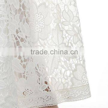 Wholesale Cotton Pierced Flower White Long Summer Dresses for Kids Supplier's Choice photo-5