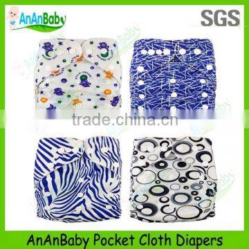 Printed Baby Waterproof PUL One Size Cloth Diaper / Promotion Diapers With Lowest Price