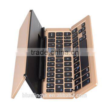 Factory supply Aluminum alloy ABS tablets foldable Bluetooth keyboard for tablets support Win/IOS/Android