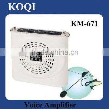 voice amplification loudspeaker with headset microphone