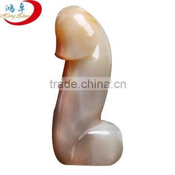 Craved realistic artificial penis statue
