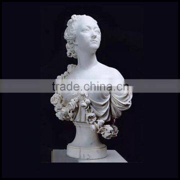 Ourdoor European Style White Stone Bust Statue