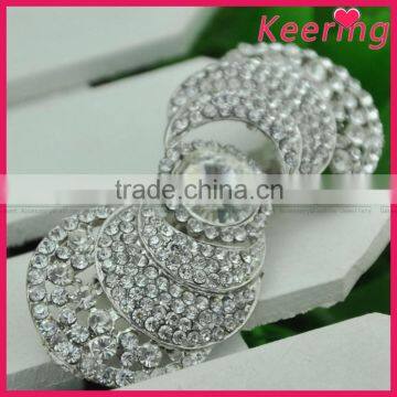 Latest stylish bow custom brooch in shiny rhinestone WBR-1561