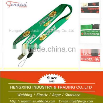 Green printed polyester promotion lanyard