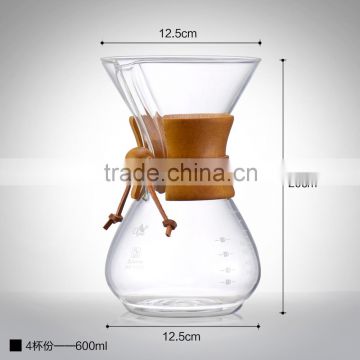 600ml Exquisite Manual Drip Borosicicate Glass Coffee Maker