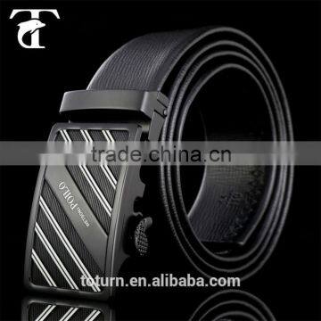 Metal automatically buckle strong men leather belt