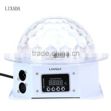 new Strobe Effect RGBPYW Stage Lighting Effect DMx-512 7 Channels LED Rotating Crystal Magic Ball LED Par Light Disco DJ